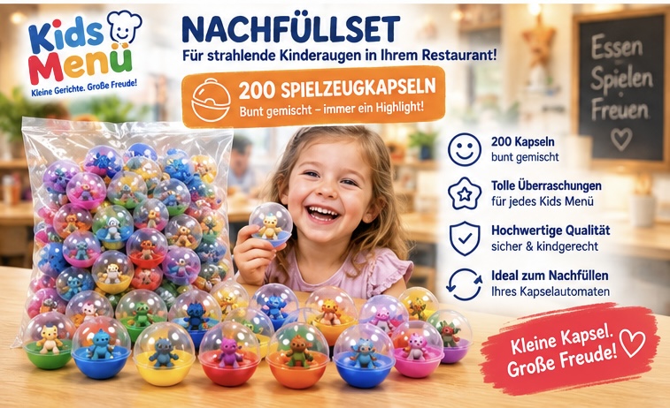 Spielzeugkapseln – Nachfüllpaket 200 Stück